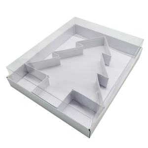 กล่องของขวัญรูปต้นคริสต์มาสสีขาวสำหรับขนมหวาน ลูกอม ลูกอมแท่ง ขนมหวาน บรรจุภัณฑ์กระดาษแข็งพร้อมฝาปิด - Product Image 2