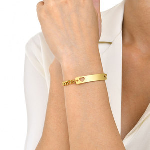 Bracelet et jonc ajustables en acier inoxydable 316L plaqué or 14K 18K, étanches et anti-ternissement, pour femme - Product Image 2