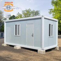 Maison conteneur pliable en acier de 20 pieds Abri préfabriqué portable avec roues pour camps mobiles ou application de salle de bain