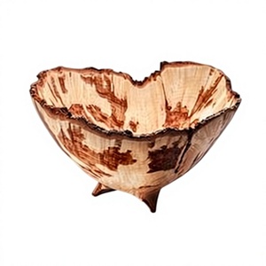Ensemble de bols de service en bois d'acacia écologiques, imprimés émail vintage de luxe, avec design personnalisé pour les fêtes - Product Image 5