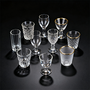 ビールビールワインショットグラス透明カスタムロゴドリンク用重いベース - Product Image 1