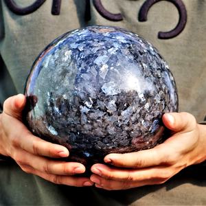 ลูกบอลควอตซ์แฟลชคริสตัลบำบัดคุณภาพสูงขายส่ง ลูกบอลลาร์วิไคต์ธรรมชาติสำหรับตกแต่ง - Product Image 6