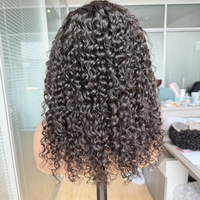 Wig Rambut Asli Jerry Curly Lace Frontal dengan Kutikula Tertata Rapi, HD Transparent Lace, Virgin Hair, Pre-plucked, Bleached Knots, 180%