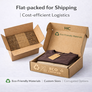 Caja de Envío de Cartón Corrugado para Ropa, Caja de Correo con Cierre Automático, Flauta B, Logotipo Personalizado, Venta al por Mayor - Product Image 4