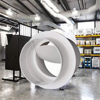 Clapet de régulation pour conduite d'air frais en aluminium/alliage d'aluminium et plastique, design moderne, avec clapet pour systèmes CVC