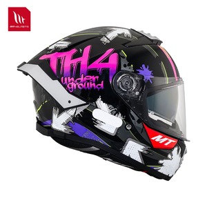 หมวกกันน็อค MT Helmets รุ่น THUNDER 4 SV สำหรับทุกฤดู เหมาะสำหรับการขับขี่บนถนน ได้รับมาตรฐาน ECE ผลิตจากวัสดุ ABS พร้อมแผ่นบังลมใส ถอดออกได้รวดเร็ว ดีไซน์ลายกราฟิก - Product Image 4