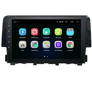 Araba Android oyuncu dahili WIF GPS 1 + 16GB 2 + 32GB araba radyo Honda Civic için 2016 2017 2018 2019 araba ekran kamera ile