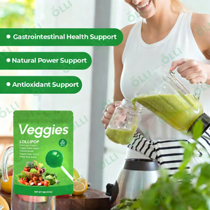 Olli nhãn hiệu riêng đường miễn phí Hữu Cơ bổ sung rau Lollipop hương vị tự nhiên Vitamin cho người lớn và trẻ em - Product Image 3