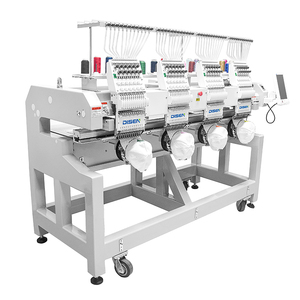 Calcetín profesional doméstico tela de ropa cuero plano 3D Logo CNC Dahao computarizado 12 agujas 4 cabezas máquina de bordado precio - Product Image 1