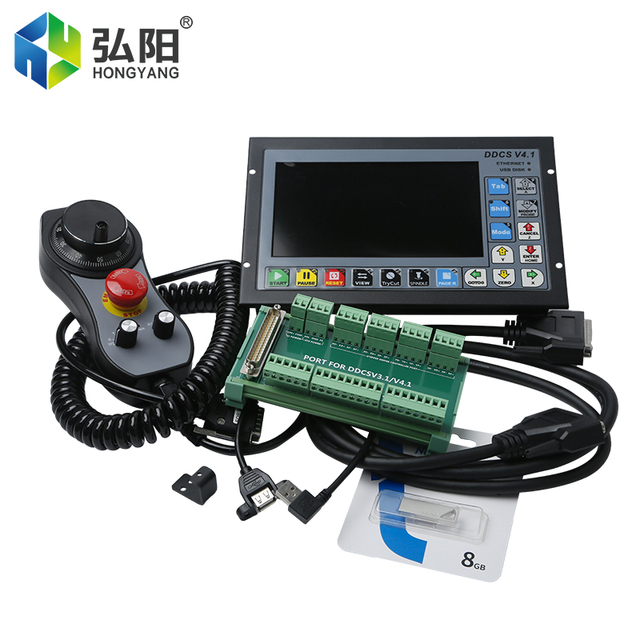 HYCNC DDCSV4.1 Standalone CNC Controller 4 Axis 500kHz Offline Milling Machine Control System