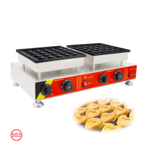 <span class=keywords><strong>Gaufrier</strong></span> électrique professionnel et domestique en acier inoxydable à double disque, 70 trous, avec plateau de cuisson antiadhésif et double zone de cuisson - Product Image 4