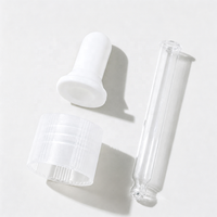 Capuchon compte-gouttes en plastique PP transparent de couleur personnalisée avec pipette pour flacon d'huile essentielle 20-415