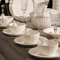 Newell Horeca Vaisselle et Bols Ensemble Vaisselle Hôtel Service de Dîner Vaisselle Céramique Europe Durable Style Nordique Blanc