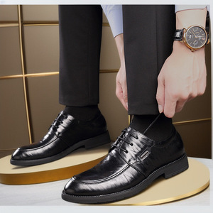 Zapatos Oxford de Cuero Genuino para Hombre, Estilo Monk Strap con Cierre de Botón, para Oficina y Negocios, Punta Puntiaguda, Entresuela de Goma, Otoño, QLFashion - Product Image 4