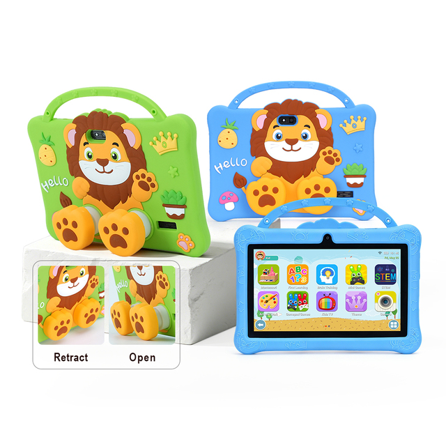 2026 New 7 Inch Kids Learning Tablet Android 4G Network 2GB RAM 32GB ROM Educational Tablet for Children with Shockproof Case