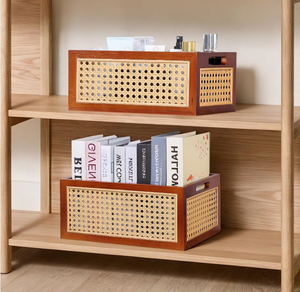 Panier de rangement peu profond en <span class=keywords><strong>bois</strong></span> de pin tressé, design écologique et durable, multifonctionnel pour le rangement sur table et la maison - Product Image 4