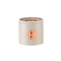 Boîte à pain en métal hermétique personnalisée avec couvercle, forme cylindrique, design luxueux, grande capacité pour le rangement en cuisine