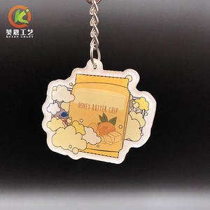 Porte-clés en plastique Anime personnalisé écologique avec porte-clés en acrylique à bord non clair - Product Image 6