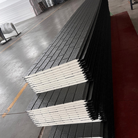 Panneaux muraux isolés en PU pour façade de maison, panneaux en métal sculpté, briques noires, économie d'énergie, revêtement mural extérieur, planches et panneaux