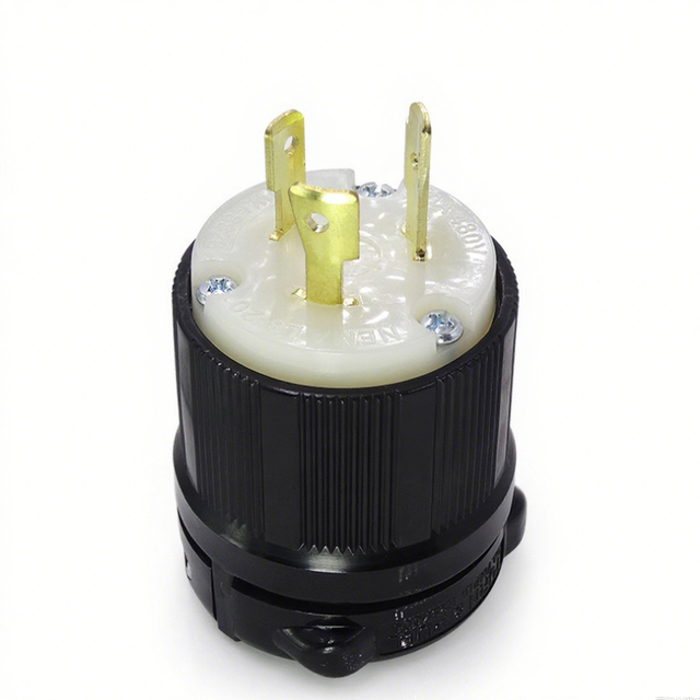 USA NEMA L8-20P 20Amp 480V 2 Pole 3 Wire Grounding Locking Plug Twist Lock Adapter Power Replacement Male Plug