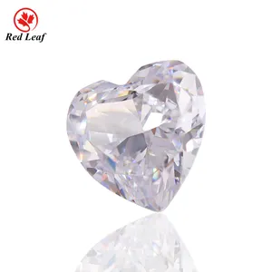 Redleaf драгоценные камни белый в форме сердца ледяная огранка 5A качество cz камни 4*4-12*12 мм свободный драгоценный камень кубический цирконий