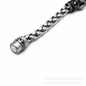 Pulsera yunnique con diseño de calavera y corona de serpiente, joyería tibetana de plata para hombre, diseño de cadena de eslabones, regalo - Product Image 4