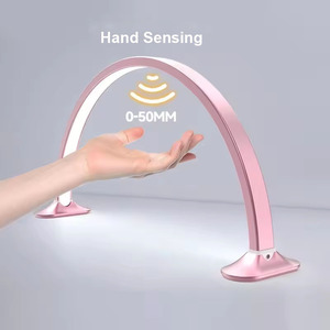 Actualización Super brillo 48W LED escritorio luz 750mm manicura belleza tatuaje uñas lámpara de mesa Detección de mano media luna Luz - Product Image 1