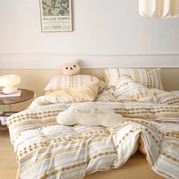 Parures de lit brodées KING Size 4 pièces 100% coton, linge de lit de luxe