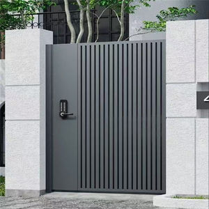 Puerta de Jardín de Aluminio de Doble Color Negro, Estilo Moderno, Resistente al Agua y a los Rayos UV, Marco Metálico, Puerta Principal, Gran Oferta - Product Image 1