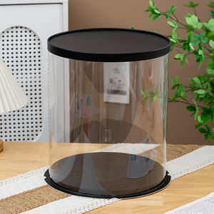 Fabricante al por mayor negro claro <span class=keywords><strong>cumpleaños</strong></span> diez pulgadas tres capas cajas <span class=keywords><strong>de</strong></span> pastel - Product Image 4