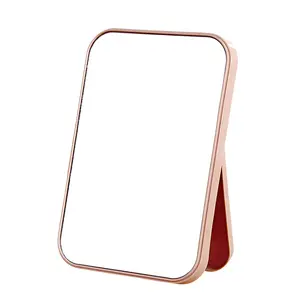 Espelho cosmético quadrado rosa com etiqueta privada, cores de maquiagem