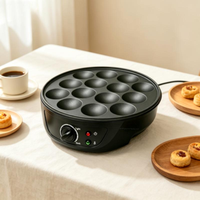 Machine à crêpes et pancakes compacte, antiadhésive, de qualité alimentaire, avec température réglable et protection contre la surchauffe, pour la cuisine DIY, avec styles de plaques sélectionnables