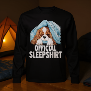 เสื้อยืดแขนยาวลายคาวาเลียร์คิงสแปเนียลทางการสำหรับใส่นอน - Product Image 2