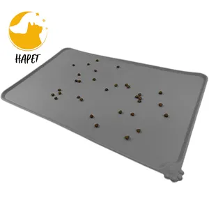 Durable Foldable Food Grade Silicone Pet Feeding Mat For Food And Water Non-slip Silicone Pet Dog Cat Feeding Mat
