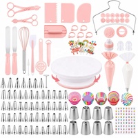 Ensemble de décoration de gâteaux professionnel de 356 pièces, 53 embouts de pâtisserie, plateau tournant, grattoirs, outils pour la pâte à sucre, moules à cupcakes, 4 couleurs