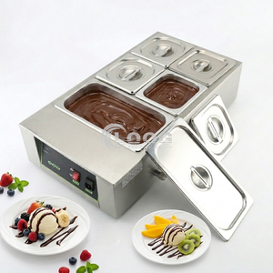 Matériel <span class=keywords><strong>de</strong></span> tempérage du chocolat électrique pour cuisine d'hôtel, <span class=keywords><strong>prix</strong></span> commercial, 5 pots à chocolat numériques en acier inoxydable - Product Image 1