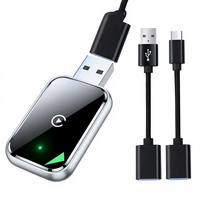 Kabel Adaptor CarPlay OTG untuk Mobil, Stok Pabrik Langsung, Tipe-C USB-A Female-ke-Male, Bahan Anyaman, Pengisian Cepat