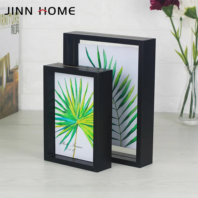 High Quality 5x7 Wood Photo Frame Glass Clear Picture Frame Family Decoration Table Photo Frame