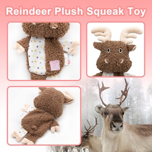 Jouet pour chien en peluche en forme d'élisar, couineur, pour Noël, vente en gros 2026 - Product Image 3