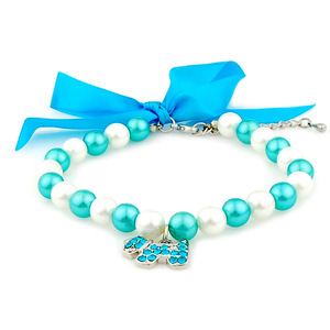 طوق قطط وكلاب فاخر بالجملة، متين وجميل، قابل للتخصيص وصديق للبيئة، مزين باللؤلؤ، قابل للتعديل - Product Image 4