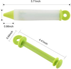 Usse ปากกาตกแต่งเค้กซิลิโคน4ชิ้นสำหรับตัวหนังสือบน<span class=keywords><strong>เค้ก</strong></span>เครื่องมืออบ<span class=keywords><strong>เค้ก</strong></span>ครีมสำคัญ - Product Image 3
