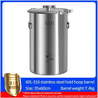 Fût de Fermentation d'Alcool en Acier Inoxydable SS316L Recyclable et Écologique de 20L pour la Fabrication de Vin à Domicile, Cuve de Fermentation, Récipient Sous Pression UE