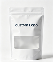 Sacs refermables à fermeture éclair anti-humidité de plusieurs tailles avec fenêtre transparente centrale, pour l'emballage de collations