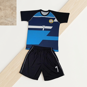 Maillot de football personnalisé, ensemble sportif, maillot à manches courtes et short, tenue d'équipe pour entraînement, polyester, toutes saisons - Product Image 5