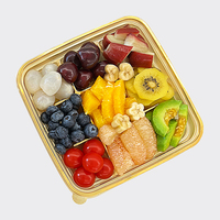 Fabricant de boîtes à sushi dorées à neuf compartiments boîte en plastique jetable de qualité alimentaire boîte de pâtisserie emballage de qualité supérieure