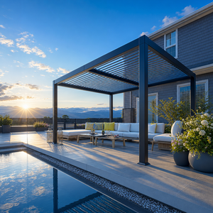 <span class=keywords><strong>Pergola</strong></span> bioclimatique électrique <span class=keywords><strong>à</strong></span> <span class=keywords><strong>prix</strong></span> d'usine pour balcon avec lames orientables - Product Image 1