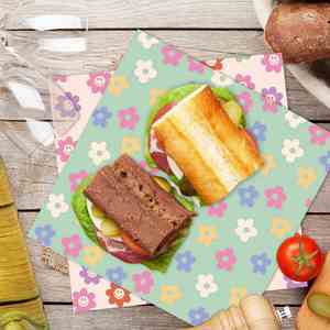 Custom Printed Biodegradable Food Wrapping Sandwich <b>Paper</b> Rectangle Shape Greaseproof Recyclable for Bread Personalized Logo - Product Image 3