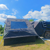 Tente de camping gonflable pour SUV, peut être connectée à l'arrière de la voiture avec toit ouvrant, grande tente gonflable pour 6 personnes avec pompe