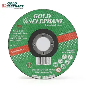 Gold Elephant fábrica fornecer alta qualidade 4.5 inch 115*1.2*22mm aço inoxidável corte disco