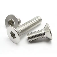 YPH Iso14581 Ss304 vis à tête plate hexalobulaires M4 M6 M8 vis à tête fraisée Torx en acier inoxydable